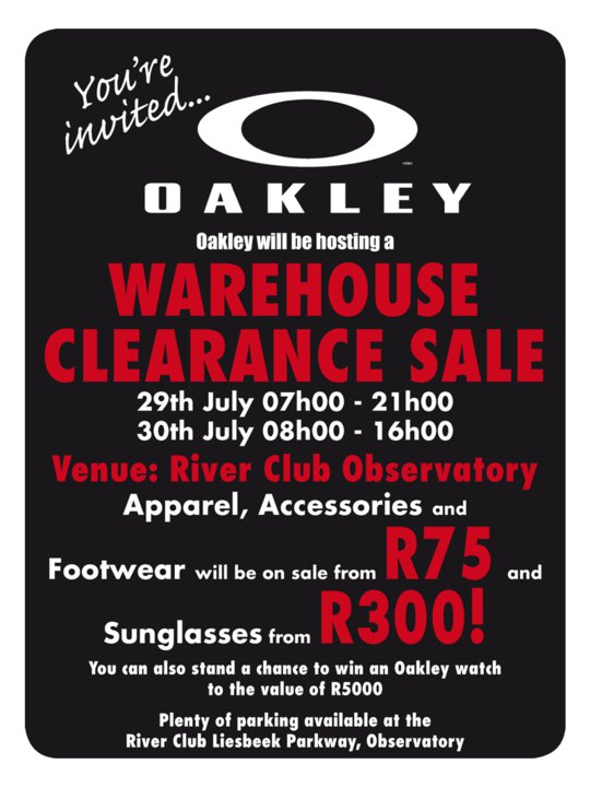 oakley warehouse clearance sale